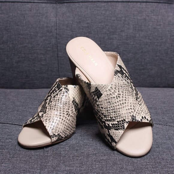 NWOT COLE HAAN Dakota Snakeskin Sandals Size 5.5 - Picture 4 of 7